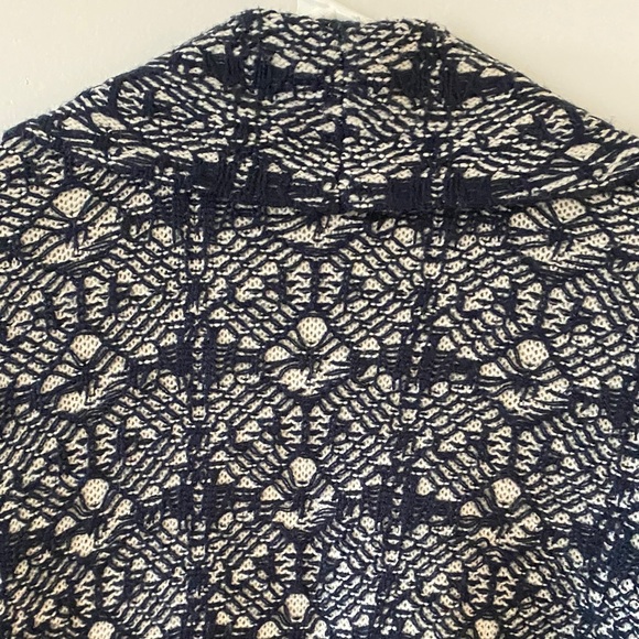 Chico's Navy and Cream Open Cardigan - Picture 7 of 12